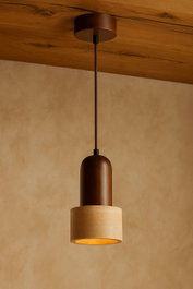 Opviq Lámpara de Araña Loer - Walnut y Beige